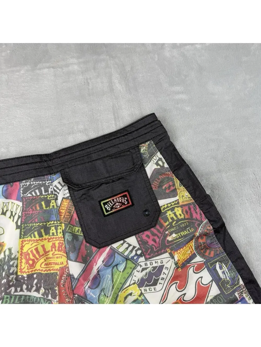 VTG Billabong Recycler Series Board Shorts Graphic Surf Skate Mens 33 Y2K Skater